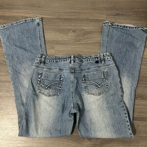 Y2K Style Warehouse One Medium Blue Bootcut Jeans Low Rise Mid Rise